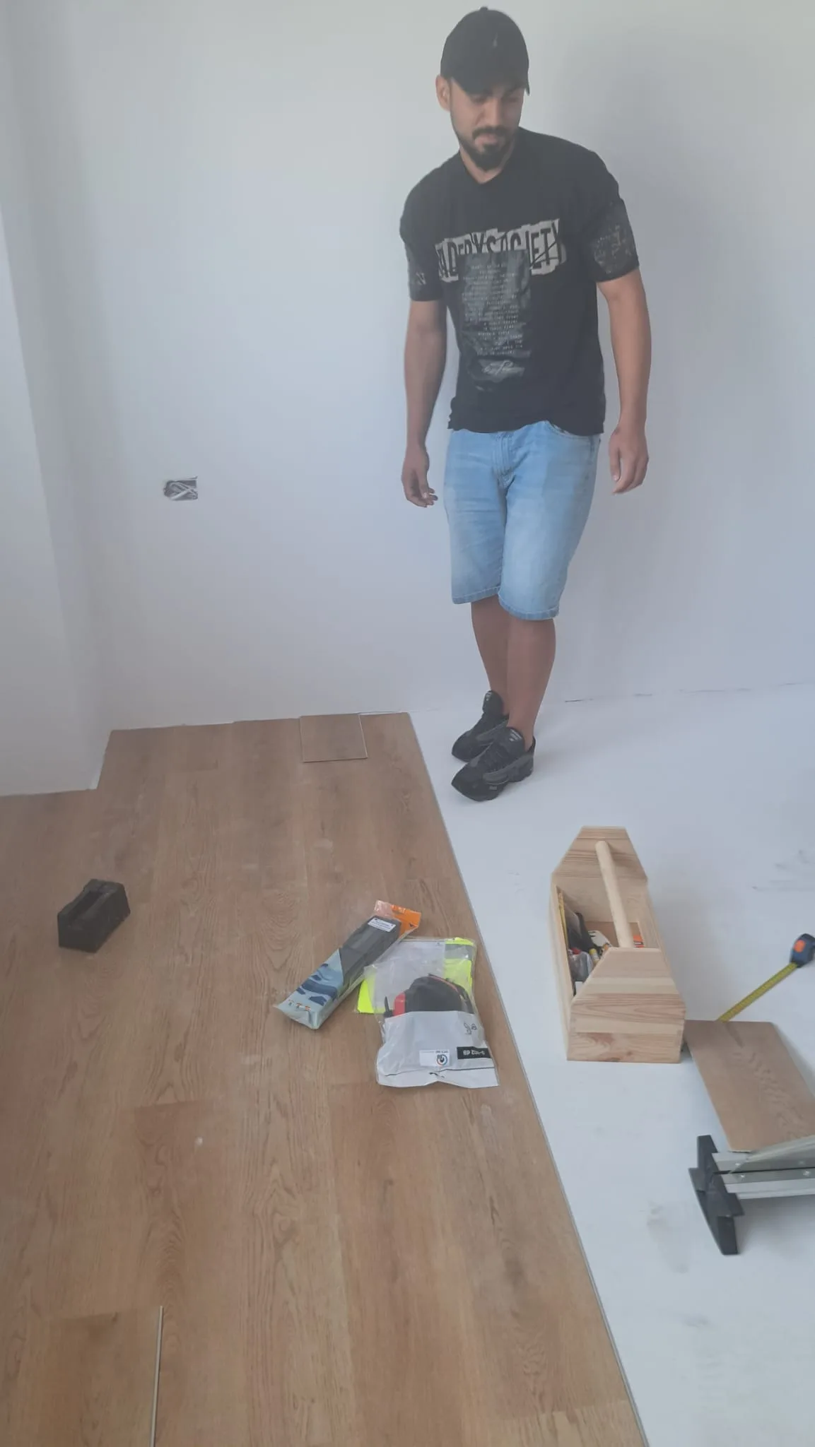 Suprafață de parchet montată în timpul atelierului